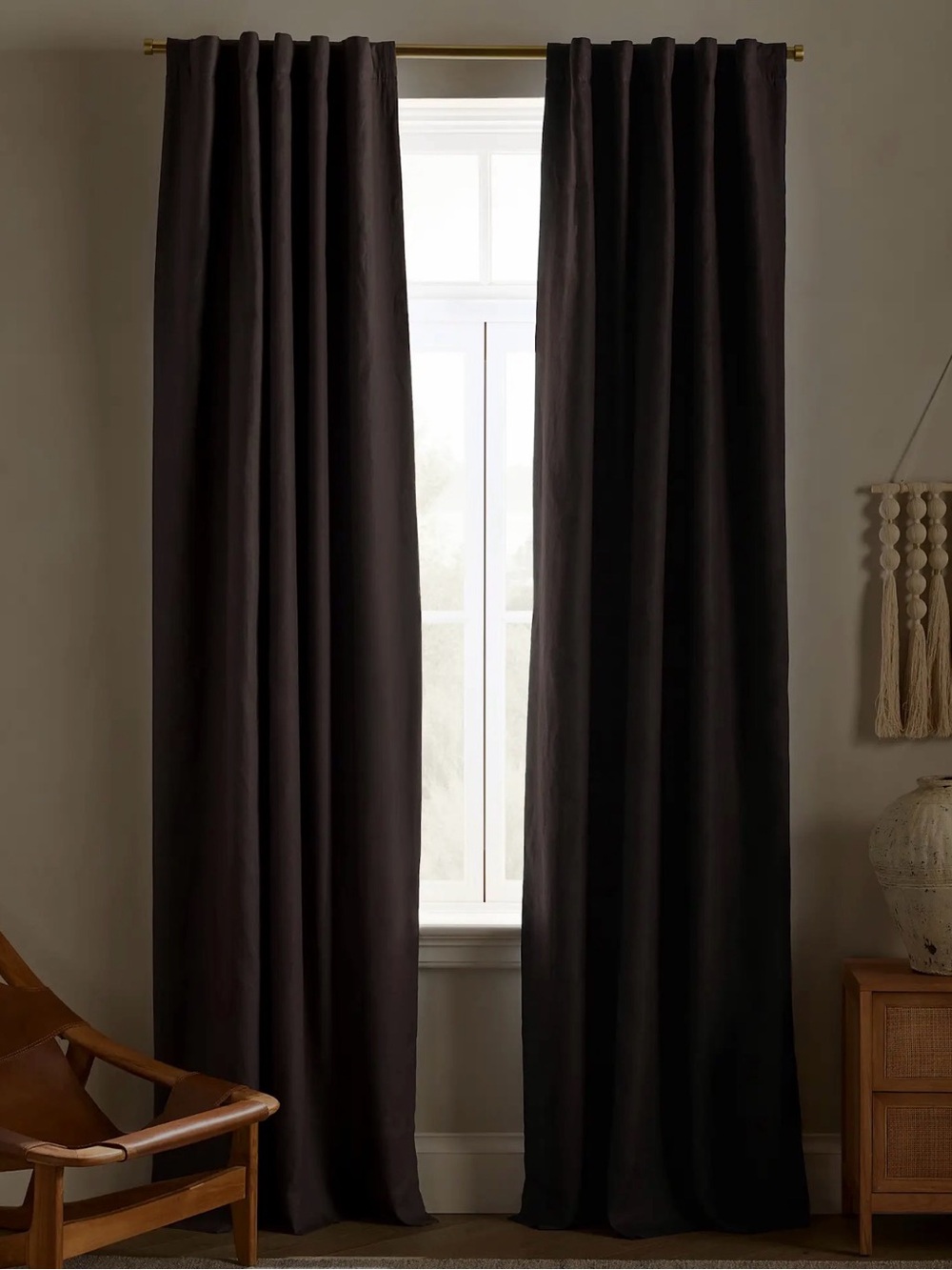 NWOT Quince 48x84 in Storm Linen Blackout Drapery Panel - Each Panel is 92